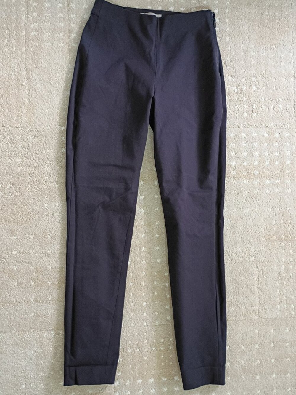 Everlane The Side-Zip Stretch Cotton Pant Black - Size 00